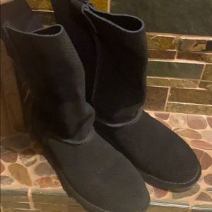 Black suede textured UGGS